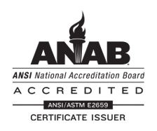 ANAB accredited #1020